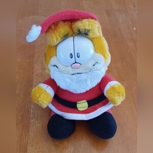 1983 Garfield United Feature  Syndicate Santa Plush 7"